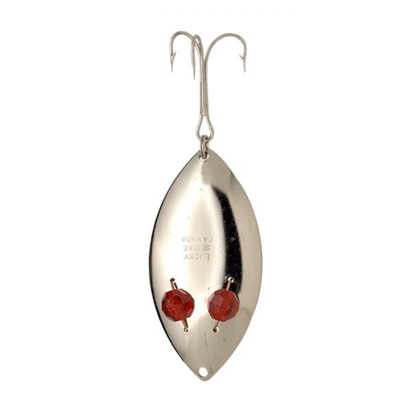 Lucky Strike X-172300-31 Red Flash Wiggler Spoon Nickel 3&quot;