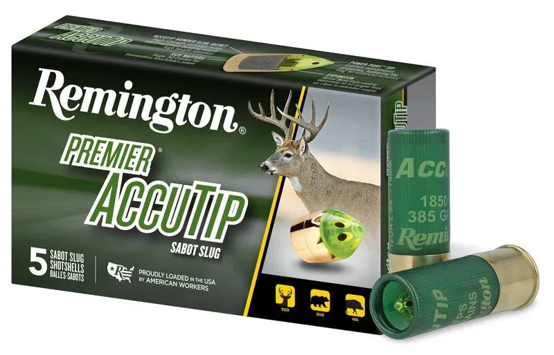 Remington Premier AccuTip Bonded 12 Gauge 3&quot; 385 Grain Sabot Slug  (5 Rounds)
