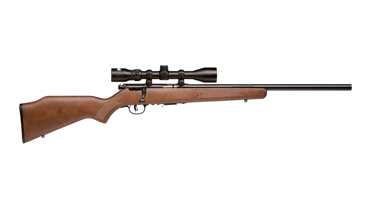Savage 93R17 GVXP 17 HMR Wood Stock Blued 21" Heavy Barrel Scope Combo Bolt-Action Rifle