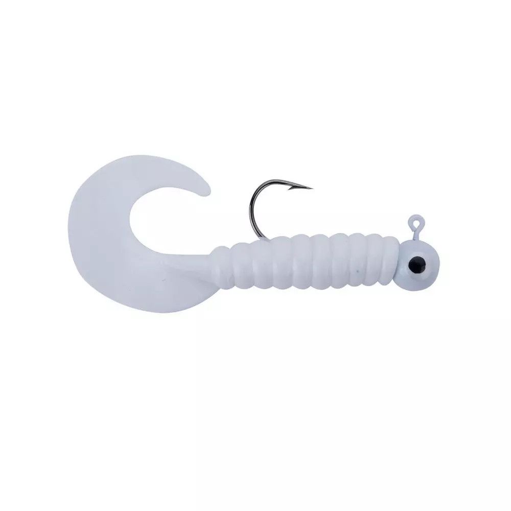 Johnson Swimming Grubs, Color: White, Size: 1/8 oz