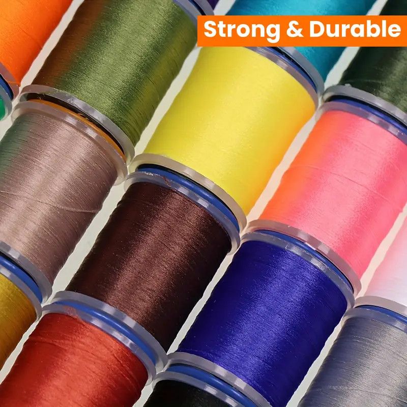 [140D Strong Fly Tying Thread] ICERIO 140D Nylon Fly Tying Thread Kit - Vibrant Multi-Color Selection, Strong & Durable for Dry/Wet Flies, Streamers, Scuds