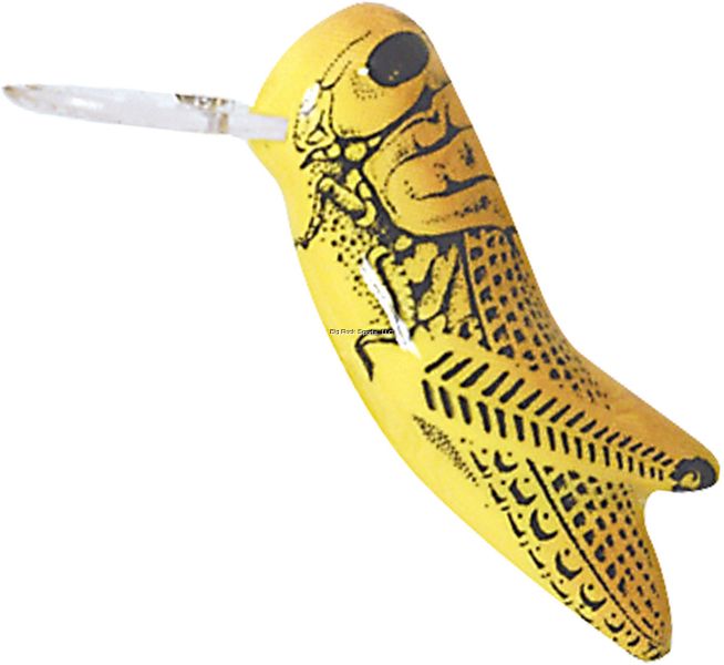 Rebel F7396 Crickhopper Topwater/Crankbait Lure, 1 1/2" 3/32 oz, Yellow Grasshopper, Floating