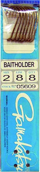 Gamakatsu #2 Baitholder Hooks - Size #054 - 25 Pack Value Pack (#05409-25) - FREE USA Shipping