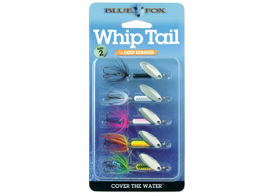 Blue Fox BFWT1K5 Whiptail Kit, #1 Blade, 1/8 oz, Assorted, 5pk
