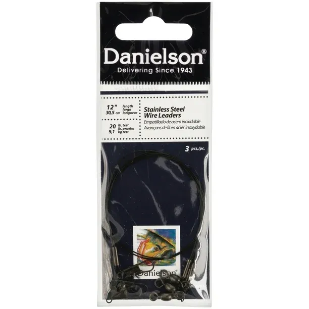 Danielson WLBB2012 Ball Bearing Wire Leader 20 Lb Test 12 Danielson WLBB2012 Ball Bearing Wire Leader 20 Lb Test 12" 3pk
