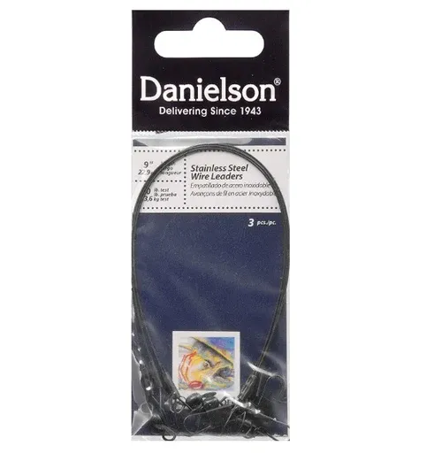 Danielson WLB309 Wire Leader 30 Lb Test Black 9 Danielson WLB309 Wire Leader 30 Lb Test Black 9" 3pk
