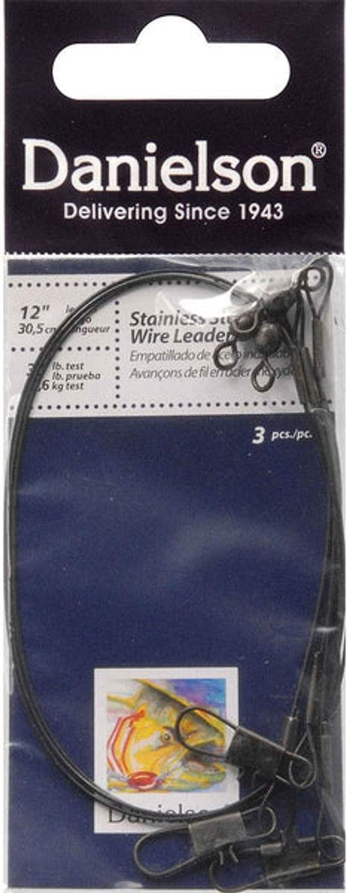 Danielson WLBB3012 Ball Bearing Wire Leader 30 Lb Test 12&quot; 3pk