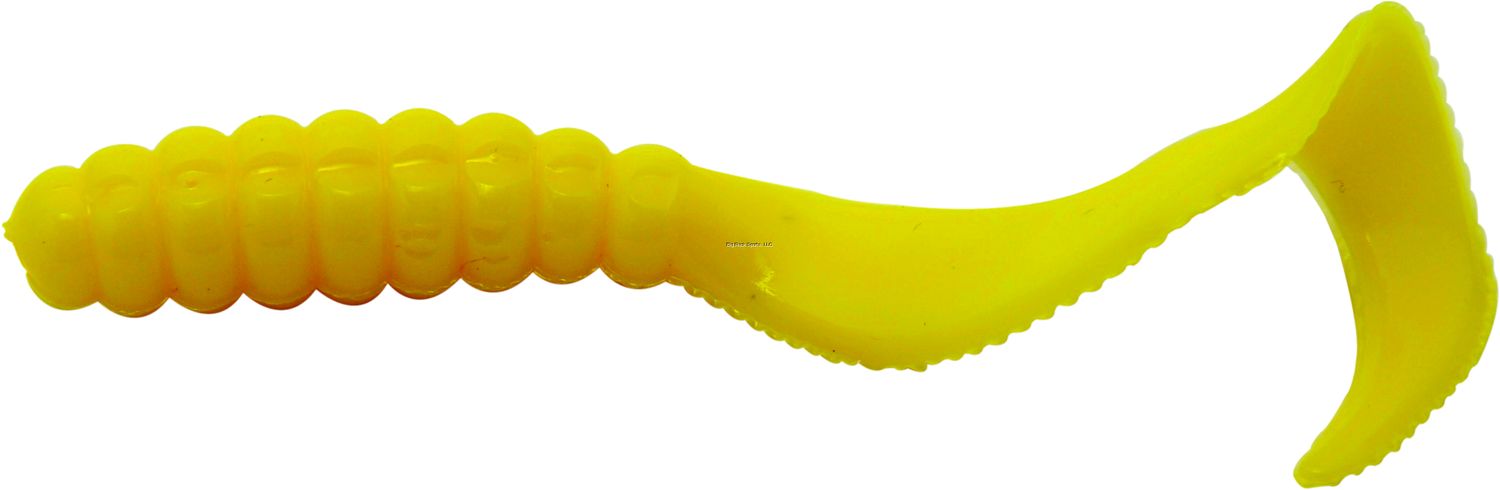 Mister Twister TT25-2 2" Teenie Curly Tail 25Pcs Yellow