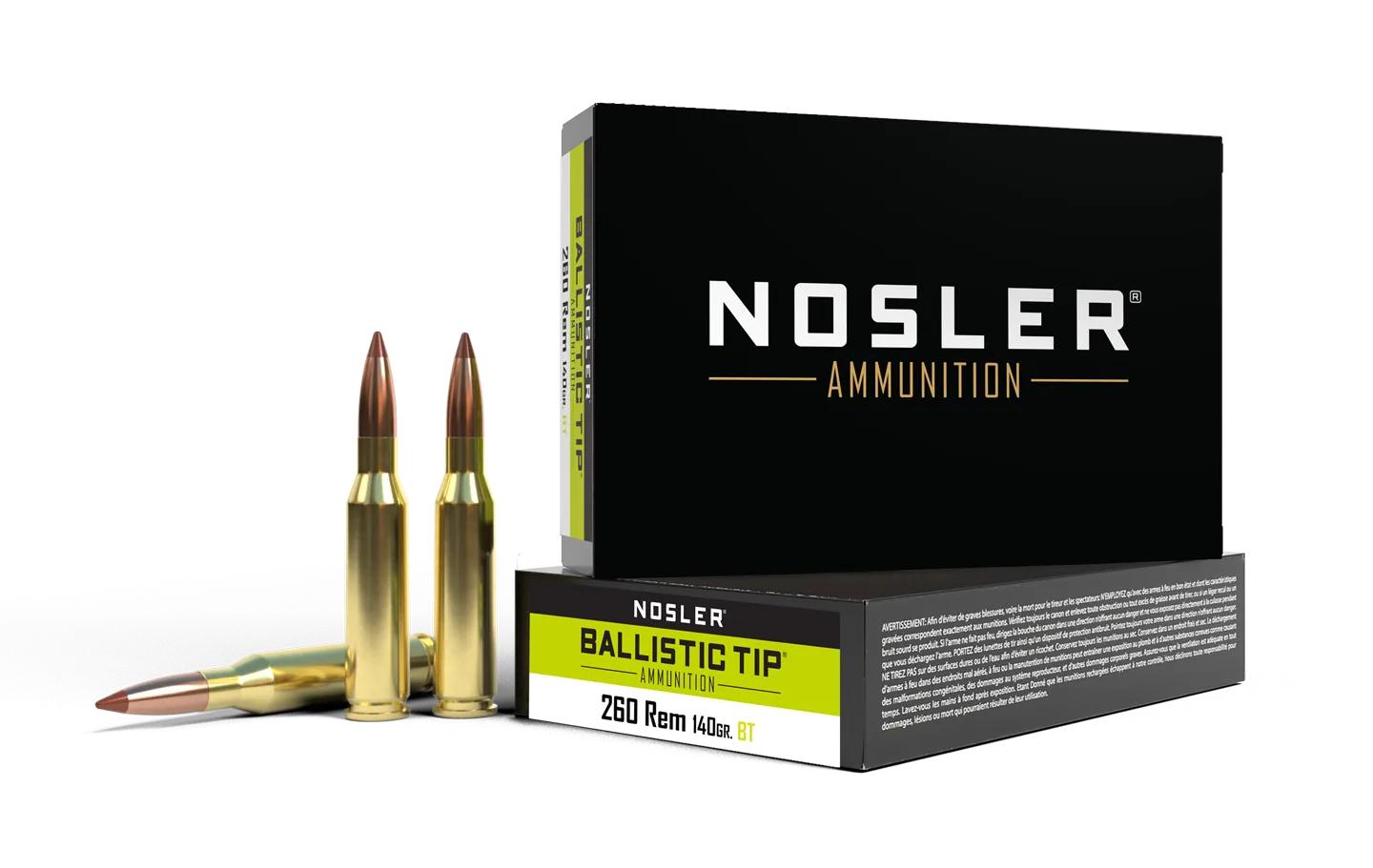 Nosler Ballistic Tip 260 Rem 140 Grain BT (20 Rounds)