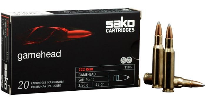 Sako Gamehead 222 Rem 55 Grain (20 Cartridges)