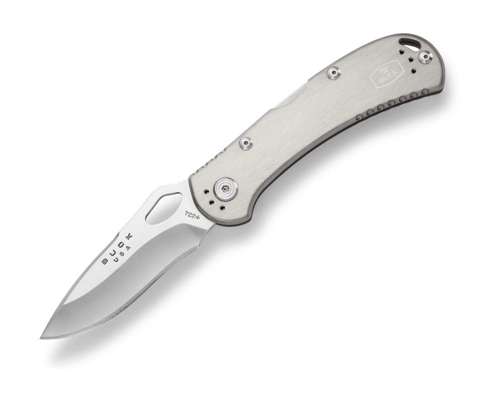 Buck Knives 726 Mini Spitfire Folding Knife, Color: Anodized Gray