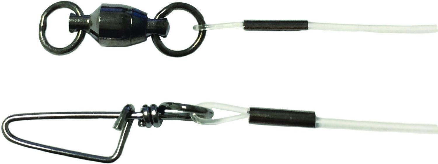 Spro SFCLBB-80-2 Fluorocarbon Ball Bearing Leader w/Coast Lock Snap 80lb Test, 10" long, 2/pk