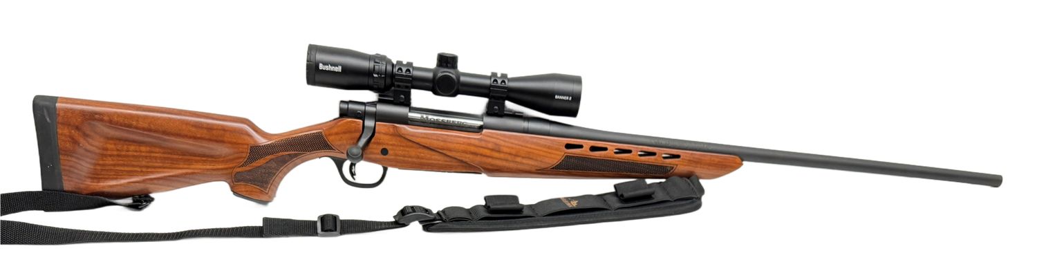 UG-20509 USED Mossberg 4x4 270 Win w/3-9x40 Bushnell Banner 2 Scope Wood Stock Bolt-Action Rifle