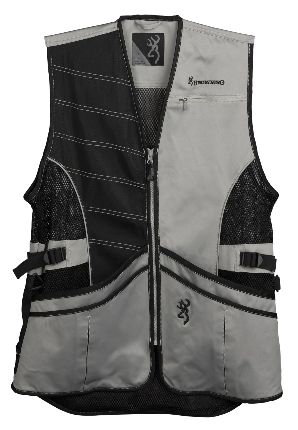 Browning Ace Shooting Vest-Gray, Gray, XX-Large