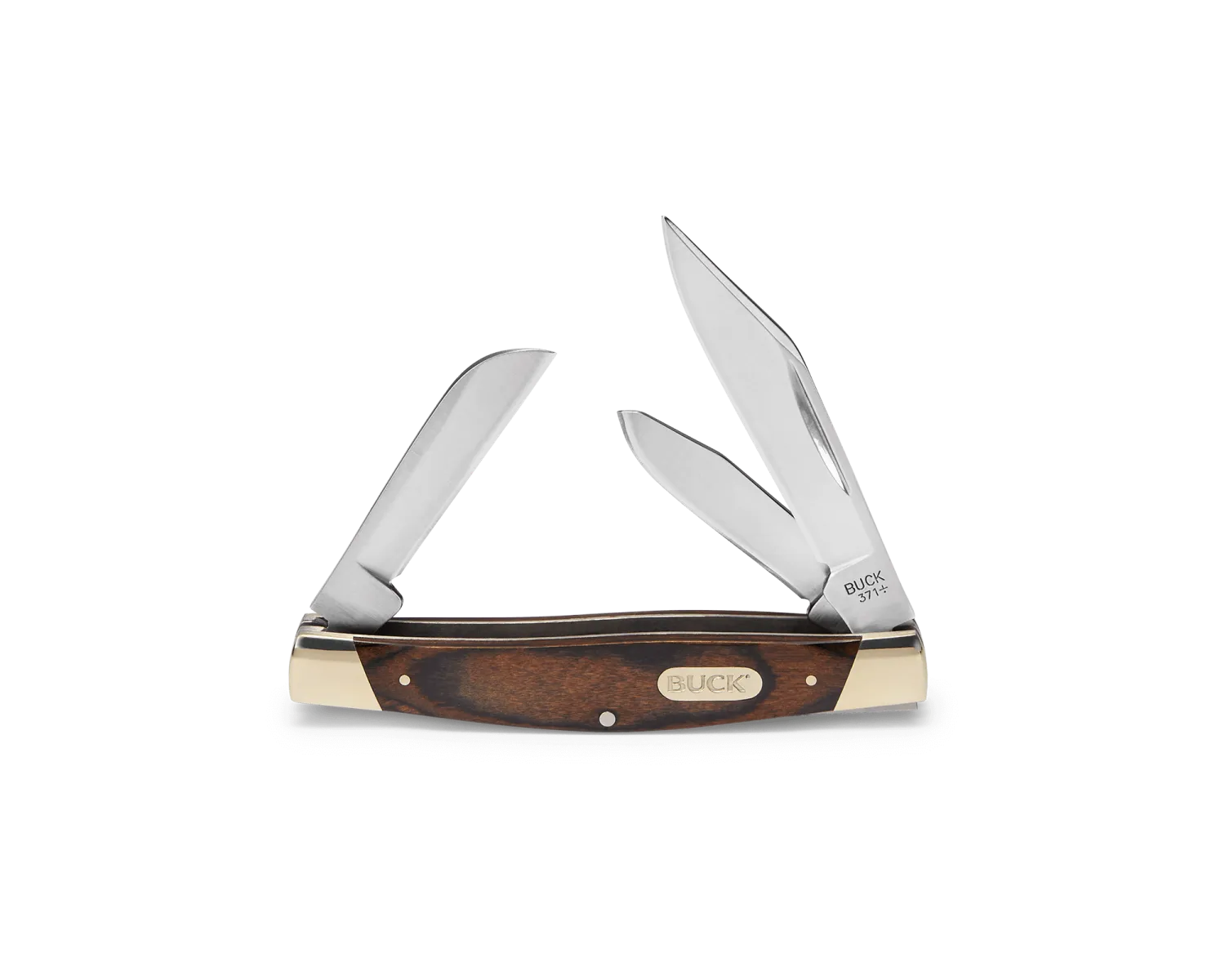 Buck Knives 371 Stockman Folding Knife Woodgrain with Nickel Silver Bolsters Buck Knives 371 Stockman Folding Knife Woodgrain with Nickel Silver Bolsters