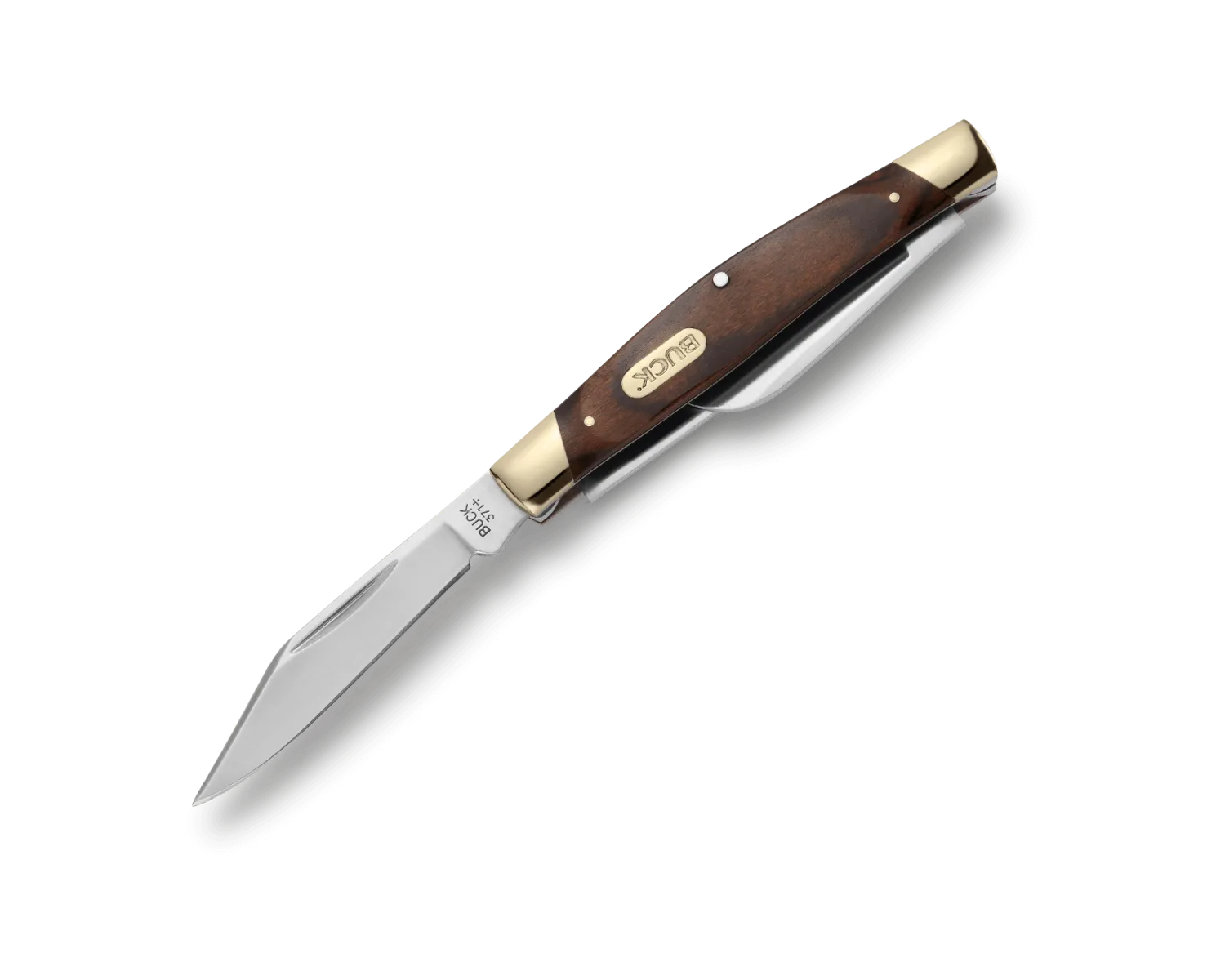 Buck Knives 371 Stockman Folding Knife Woodgrain with Nickel Silver Bolsters