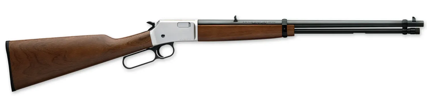 Browning BL-22 22 LR Satin Nickel Finish Grade 1 Walnut Stock Lever Action Rifle