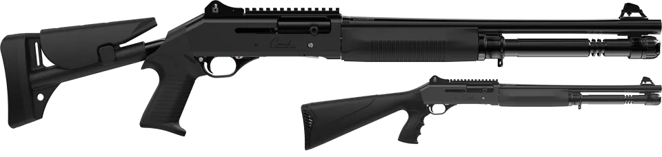 Canuck Elite Operator 20 Gauge 3&quot; Chamber 19&quot; Barrel Black Semi-Auto Shotgun 2 Stock