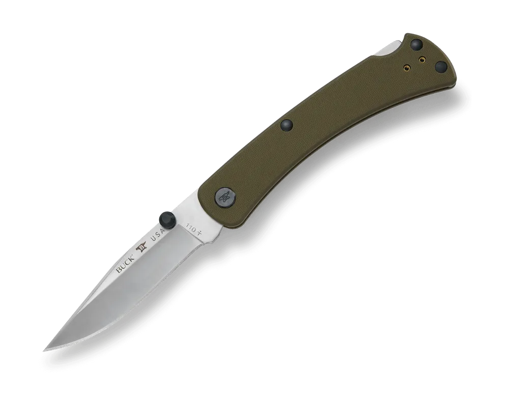 Buck Knives 110 Slim Pro TRX Folding Knife OD Green