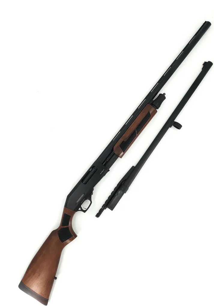 Federation Firearms Pursuit 12 Gauge 3&quot; 28&quot; VR Barrel, 24&quot; Rifled Barrel w/ Cantilever Walnut Stock Pump-Action Shotgun