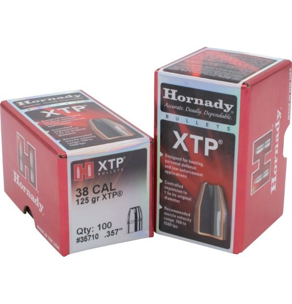 Hornady XTP Bullets .38 Cal. 125 Grain