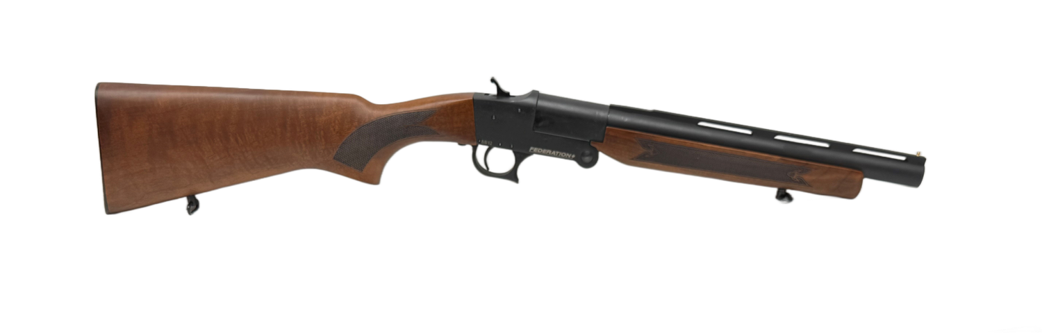 Federation SB12 3" 14" Barrel Walnut Stock Single Shot Shotgun