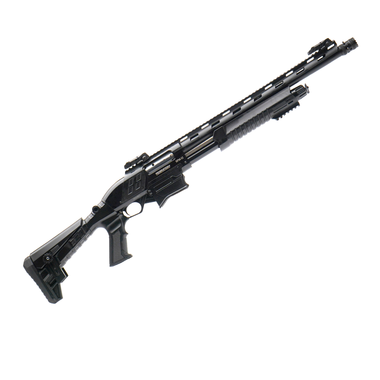 Federation SPM12 12 Gauge 3 Federation SPM12 12 Gauge 3" 18.7" Barrel Black Synthetic Adjustable Stock Magazine Fed Pump Shotgun