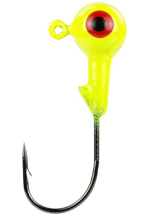Strike King Mr. Crappie Jig Heads (8 Pack), Color: Chartreuse, Size: 1/16oz