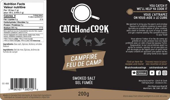 Catch and Cook Spices, Flavour: Campfire Smoked Salt