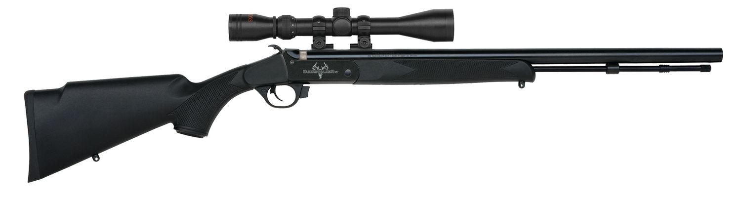 Traditions Buckstalker XT 50 Cal 24 Traditions Buckstalker XT 50 Cal 24" Blued Barrel Black Stock 3-9x40 Scope Muzzleloader