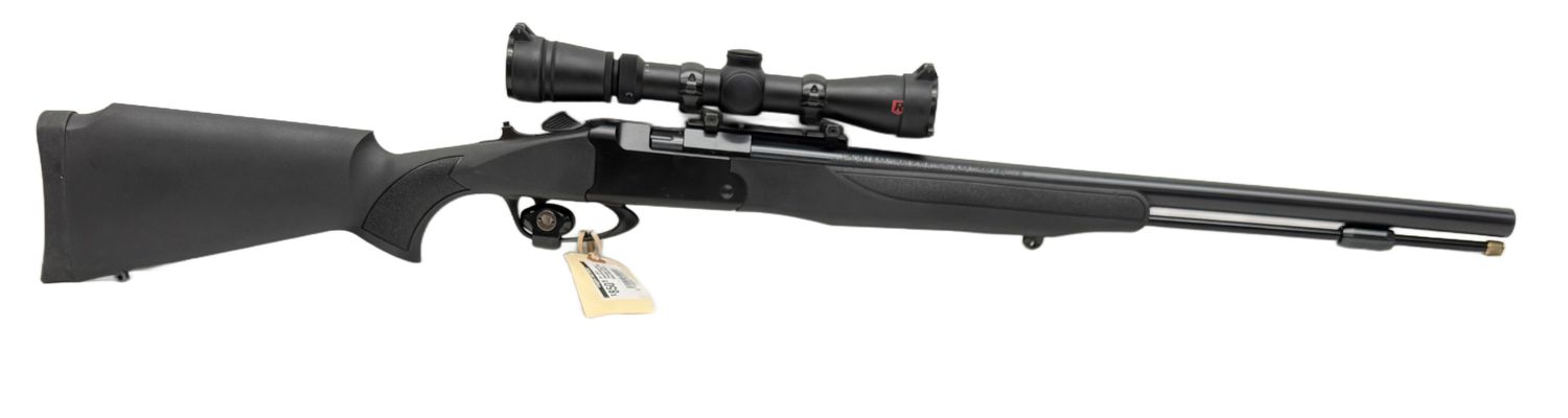 CG-0207 Used/Consignment Thompson Center Mod Strike 50Cal Muzzle Loading Rifle W/ Redfield 2-7x32 Scope. Original Accessories Including Manual, Fired Less Than 10 Times, Pristine Bore - Mint Condition
