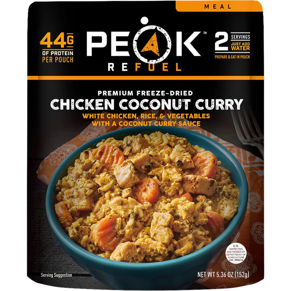 Peak Refuel Premium Freeze Dried Meal chicken Coconut Curry Peak Refuel Premium Freeze Dried Meal chicken Coconut Curry