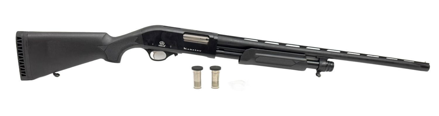 UG-20868 USED/NEW Unfired Akkar Karatay 12 Gauge 3" 28" Barrel Black Synthetic Pump Action Shotgun 3 Chokes & Original Box