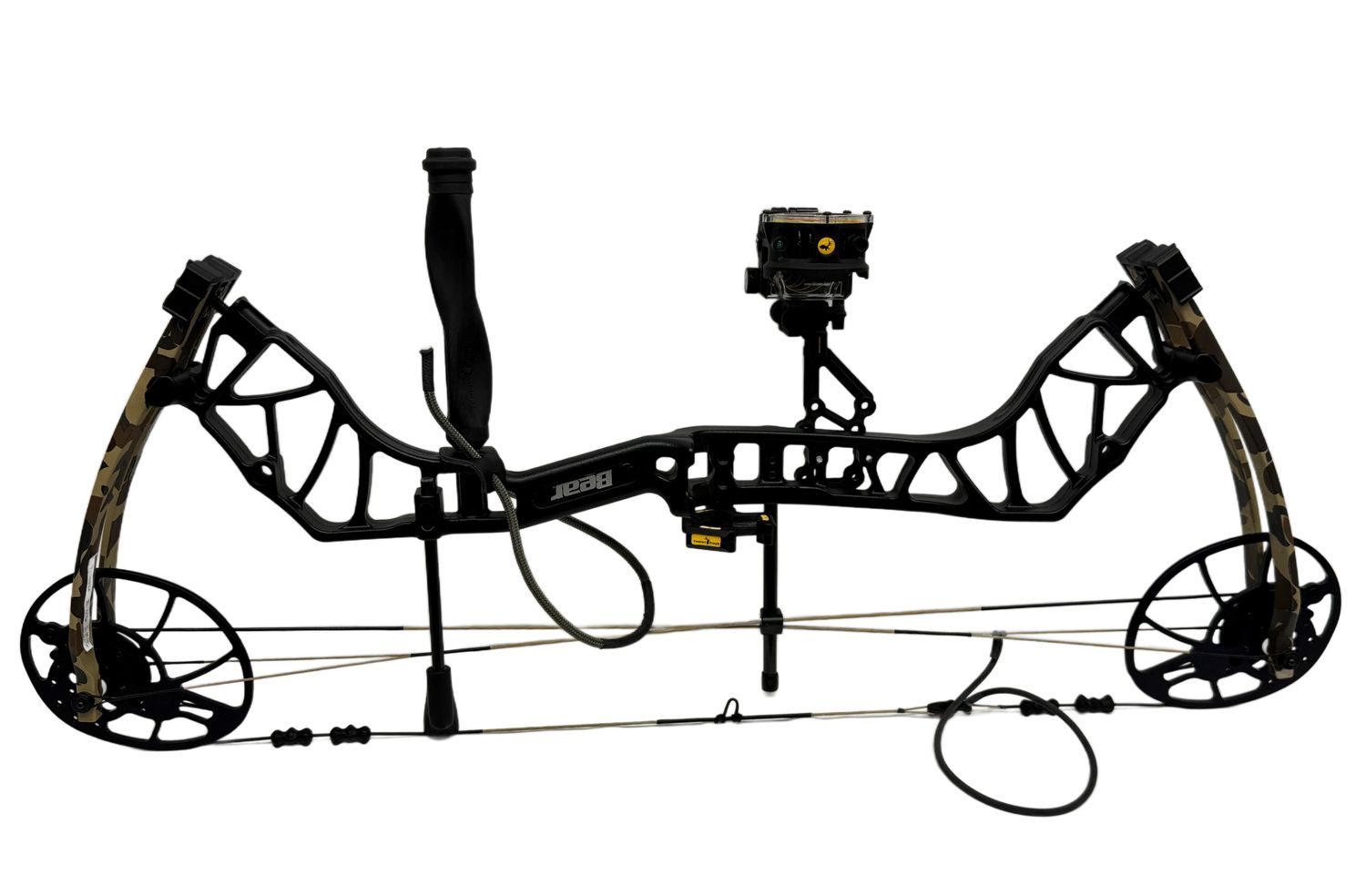 UB-398 Used Bear Legit 10-70LB Adjustable Draw, 13-30" Adjustable DL, Upgraded Trophy Ridge Fix 5 Pin Sight, Very Little Shooting - Mint Condition!