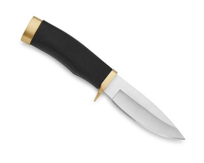 Buck Knives 692 Vanguard Fixed Blade Knife Black Textured Rubber Handle w/ Sheath