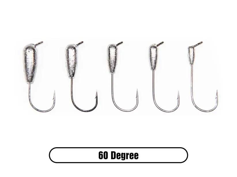 X-Zone Pro Series Tube Jig Head (4 Pack), Size: 60 Degree, Weight: 1/8oz