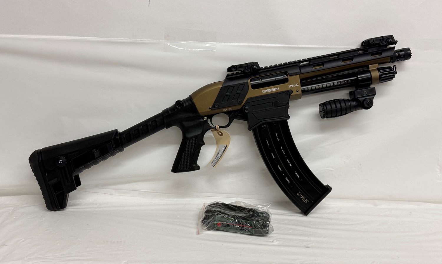 UG-21006 Federation Arms SPM-12 Shorty 12 Gauge 3" 9" Barrel Adjustable Stock Burnt Bronze Magazine Fed Pump Action Shotgun