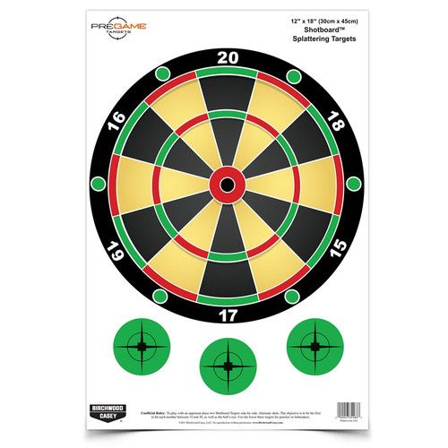 Birchwood Casey Pre-Game Shotboard 12" x 18" (8-Pack)