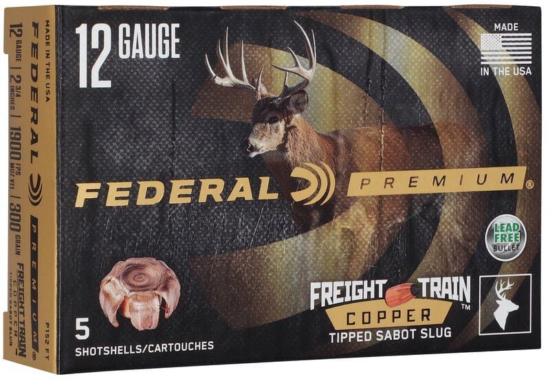 Federal 12ga 2.75" 300gr Freight Train Copper Sabot Slug