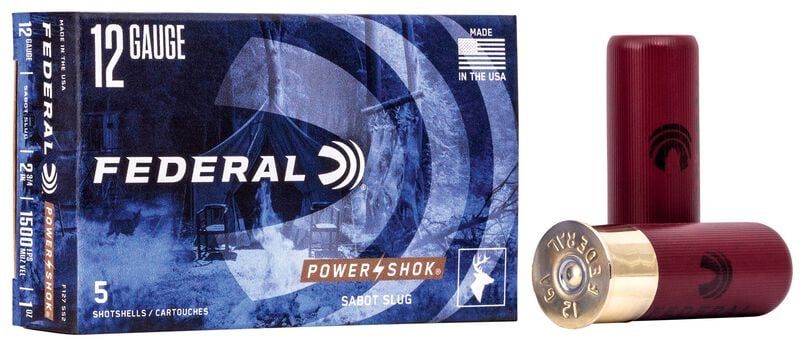 Federal Power-Shok 12 Gauge 2 3/4" 1 oz Sabot Slug (5 Rounds)