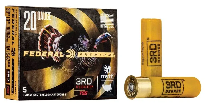 Federal Premium 3rd Degree Turkey Load 5-6-7 Mixed Shot 20 Gauge 3" Shot #5-6-7 Mix 1 1/2 oz (5 Rounds)