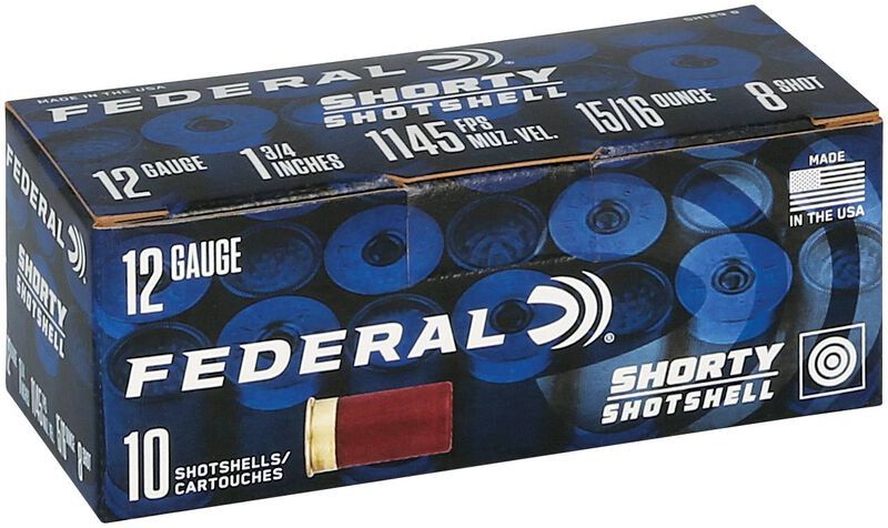 Federal Shorty Shotshell 12 Gauge 1 3/4" #8 Shot (10 Rounds)