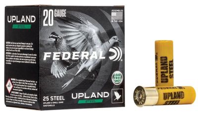 Federal Upland 20 Gauge 2 3/4" 3/4 oz #7.5 1/2 Shot Steel (25 Rounds)