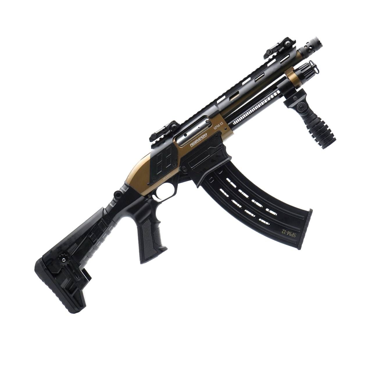 Federation Firearms SPM-12 Shorty 12 Gauge 3 Federation Firearms SPM-12 Shorty 12 Gauge 3" 9" Barrel Adjustable Stock Burnt Bronze Magazine Fed Pump Action Shotgun
