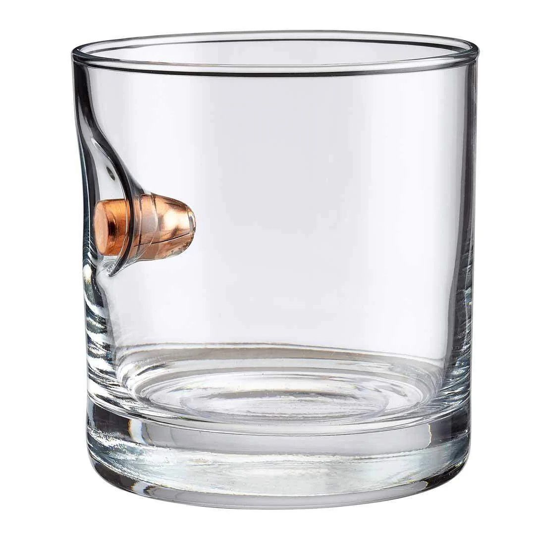 BenShot Rocks Glass 11oz , Size: .45 ACP