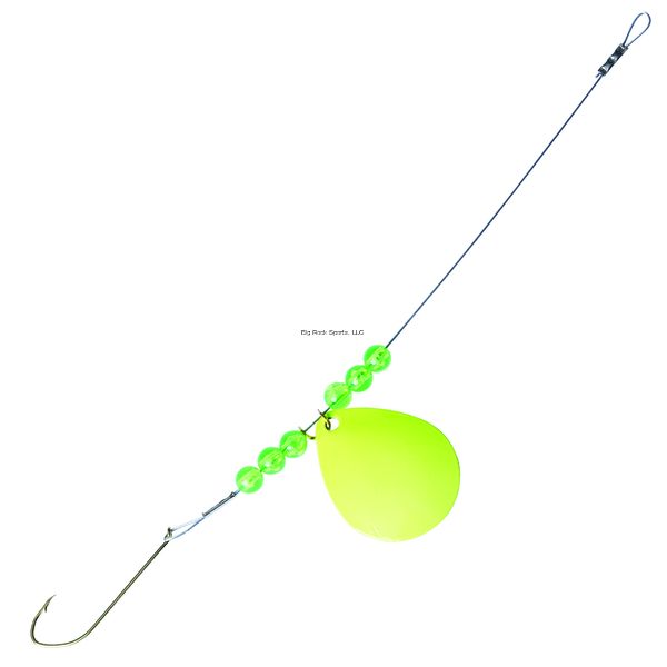 Eagle Claw Lazer Pike Spin Rig, Size 1/0 Hook, Chartreuse