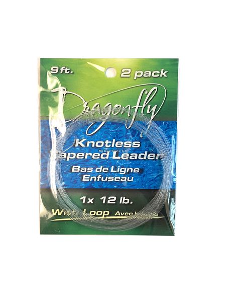 Dragonfly 1X Tapered Leaders 2PK 14lb 9ft Dragonfly 1X Tapered Leaders 2PK 14lb 9ft