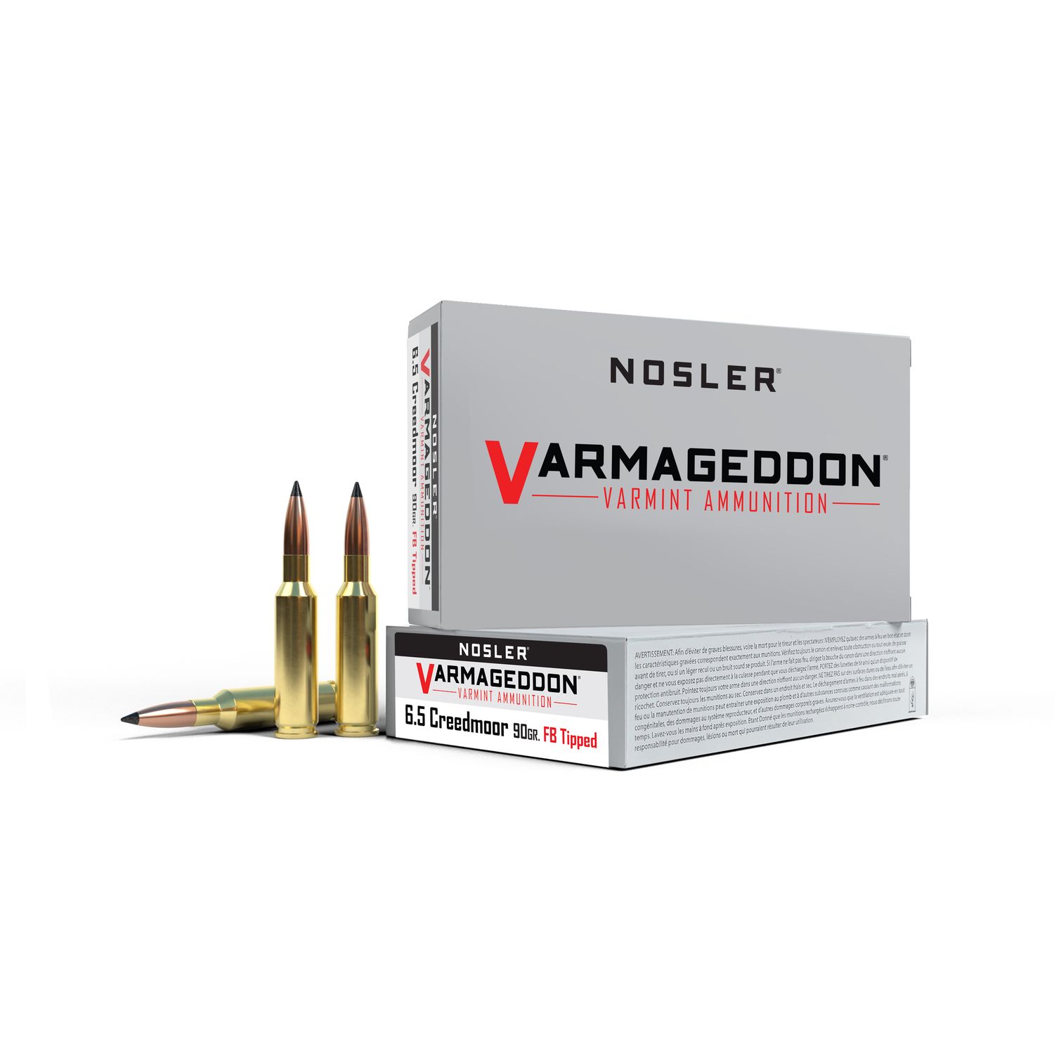 Nosler  6.5 CREEDMOOR 90GR FB TIPPED VARMAGEDDON AMMO