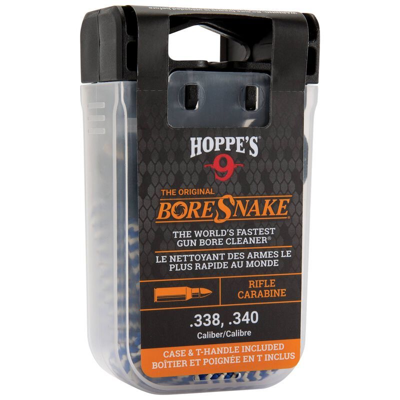 Hoppe's BoreSnake w/ Carry Case & Pull Handle .338-.340