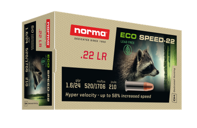 Norma Eco Speed 22 LR 24 Grain 1706 fps Lead Free (50 Rounds)